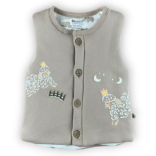 BO262 Organic Cotton Curly Sheep Gilet