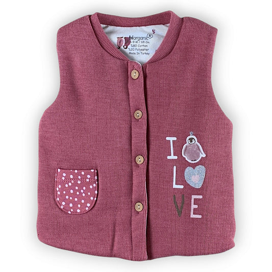 BO263 Organic Cotton Penguin Love Gilet