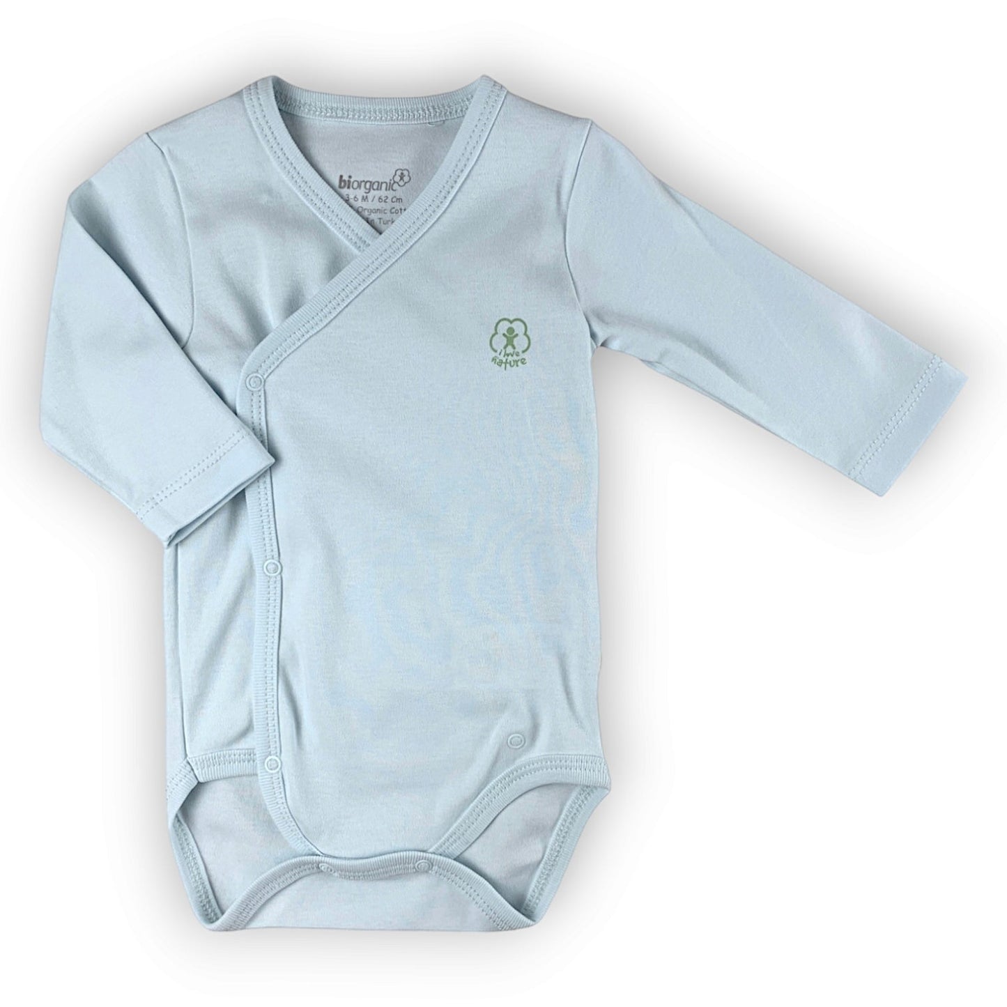 BO267 Organic Cotton Basic BlueWrapover Body