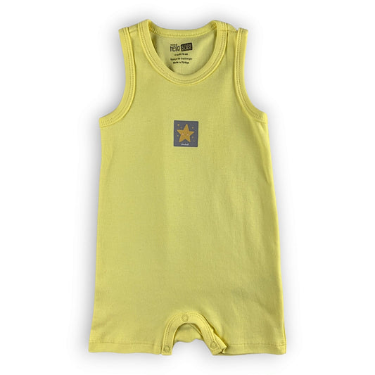 HB210 Organic Cotton Sleeveless Yellow Romper