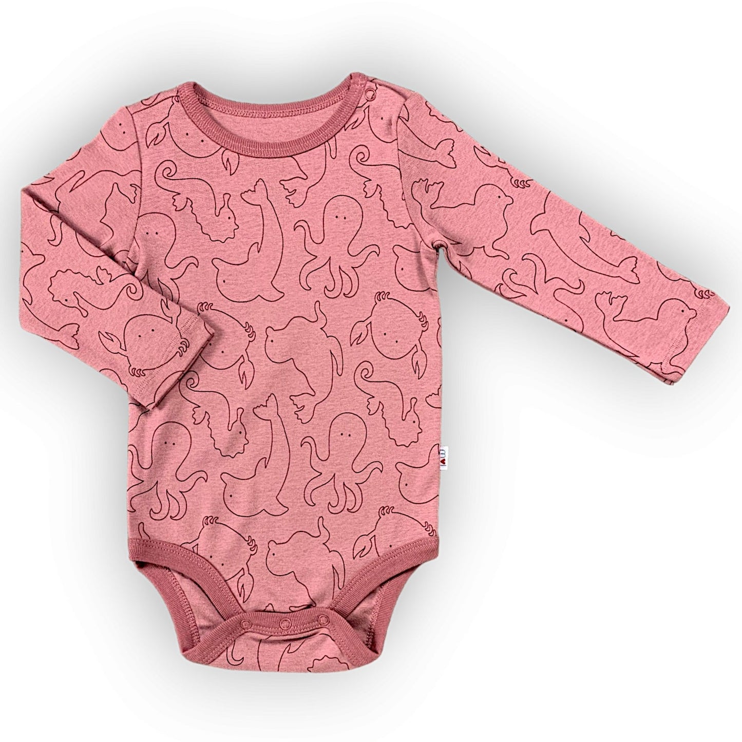 ML321 Organic Cotton Pink Sea Animals Body