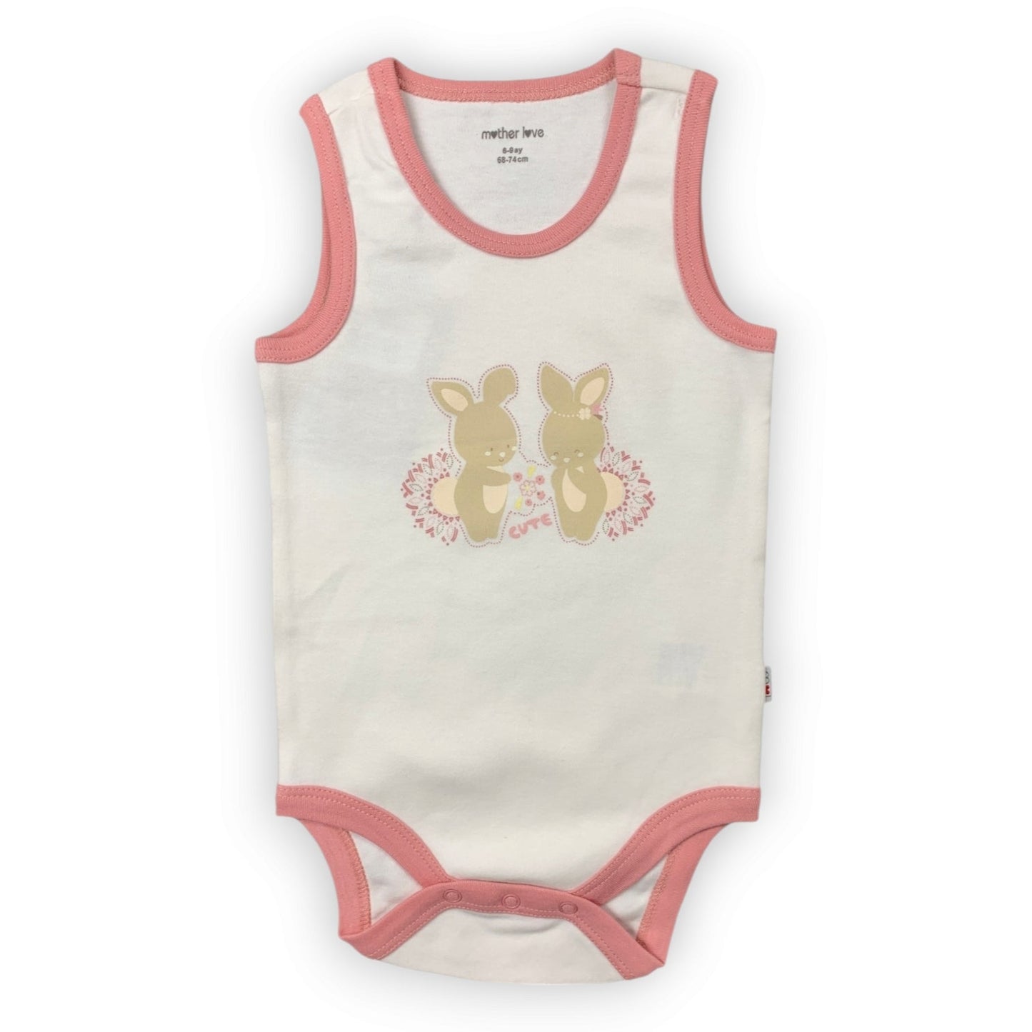 ML355 Organic Cotton Cute Rabbits Sleeveless Body