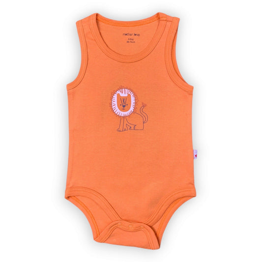 ML356 Organic Cotton Smiley Lion Sleeveless Body