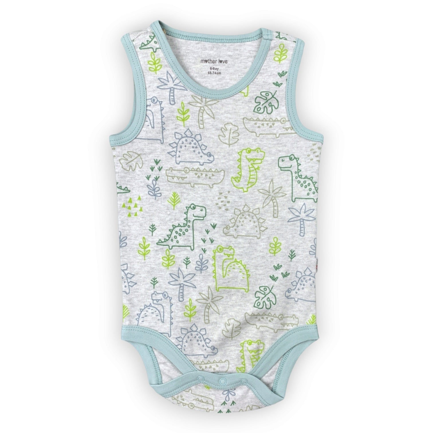 ML357 Organic Cotton Dinosaurs Sleeveless Body