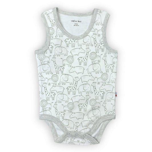 ML360 Organic Cotton Zoo Animals Sleeveless Body