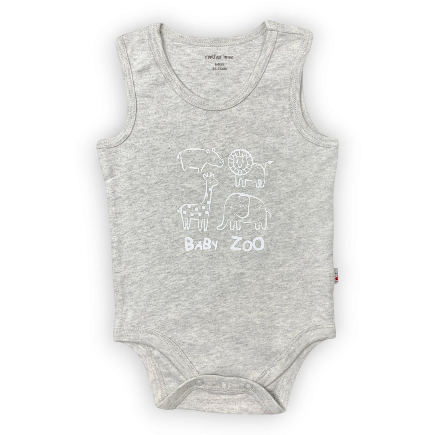 ML361 Organic Cotton Baby Zoo Sleeveless Body