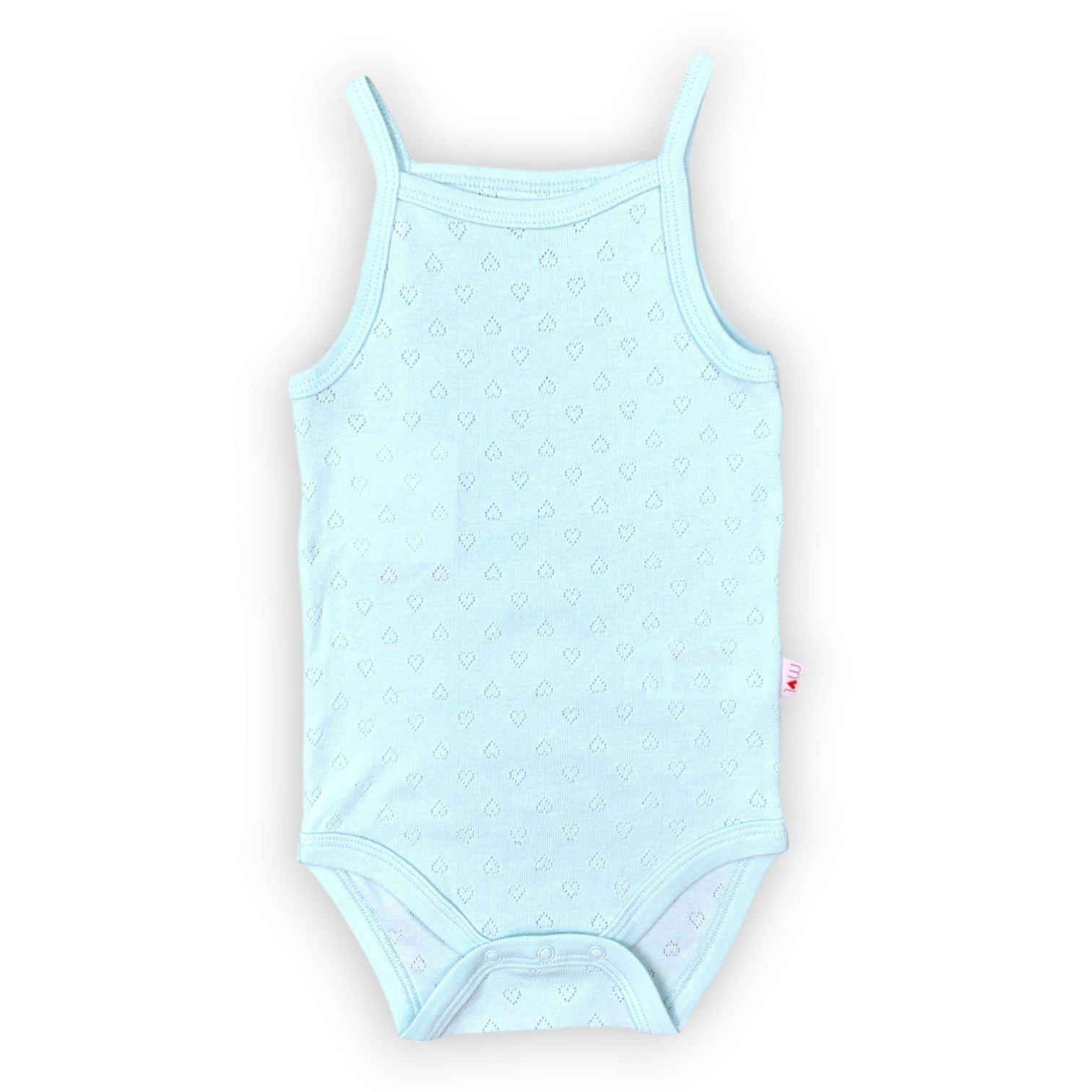 ML373 Organic Cotton Cyan Hearts Body with Straps