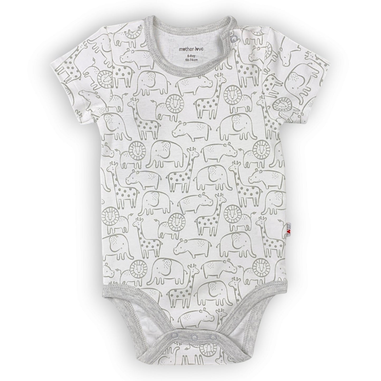 ML381 Organic Cotton Zoo Animals Body