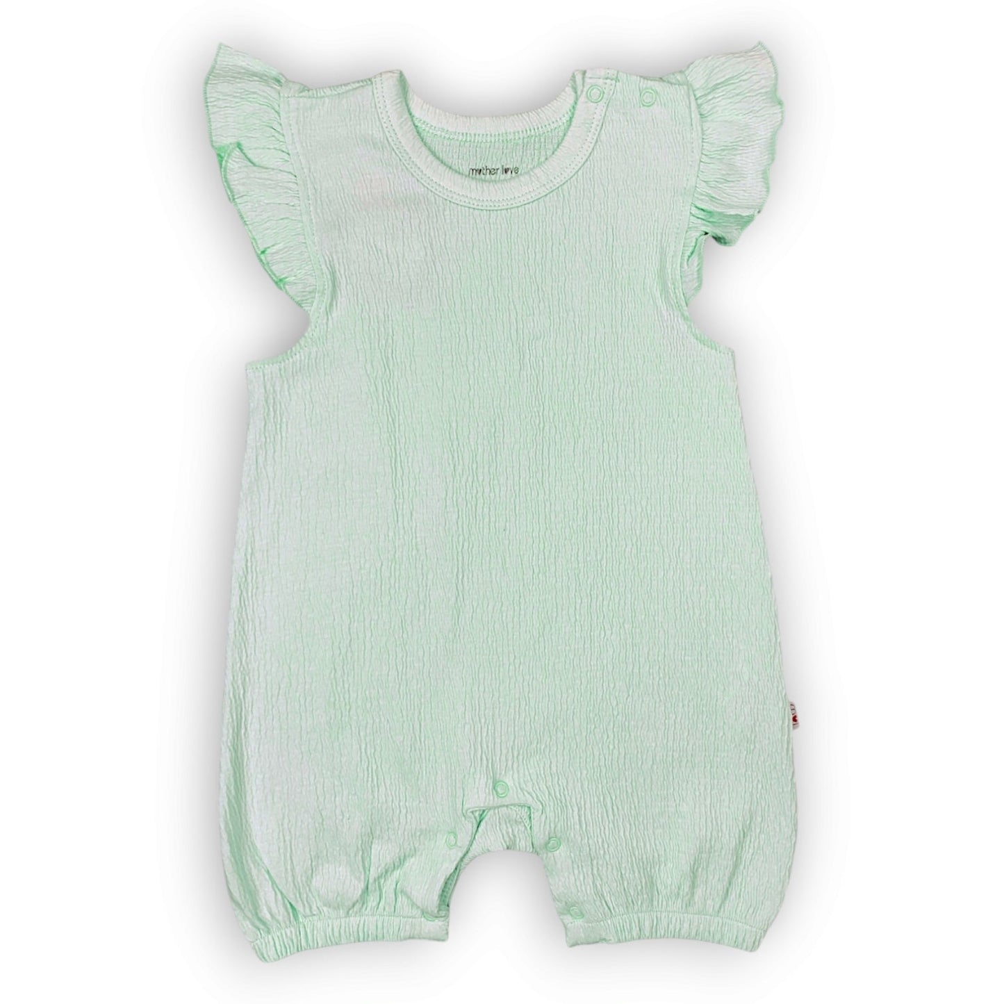 ML390 Organic Cotton Cyan Crinkle Romper