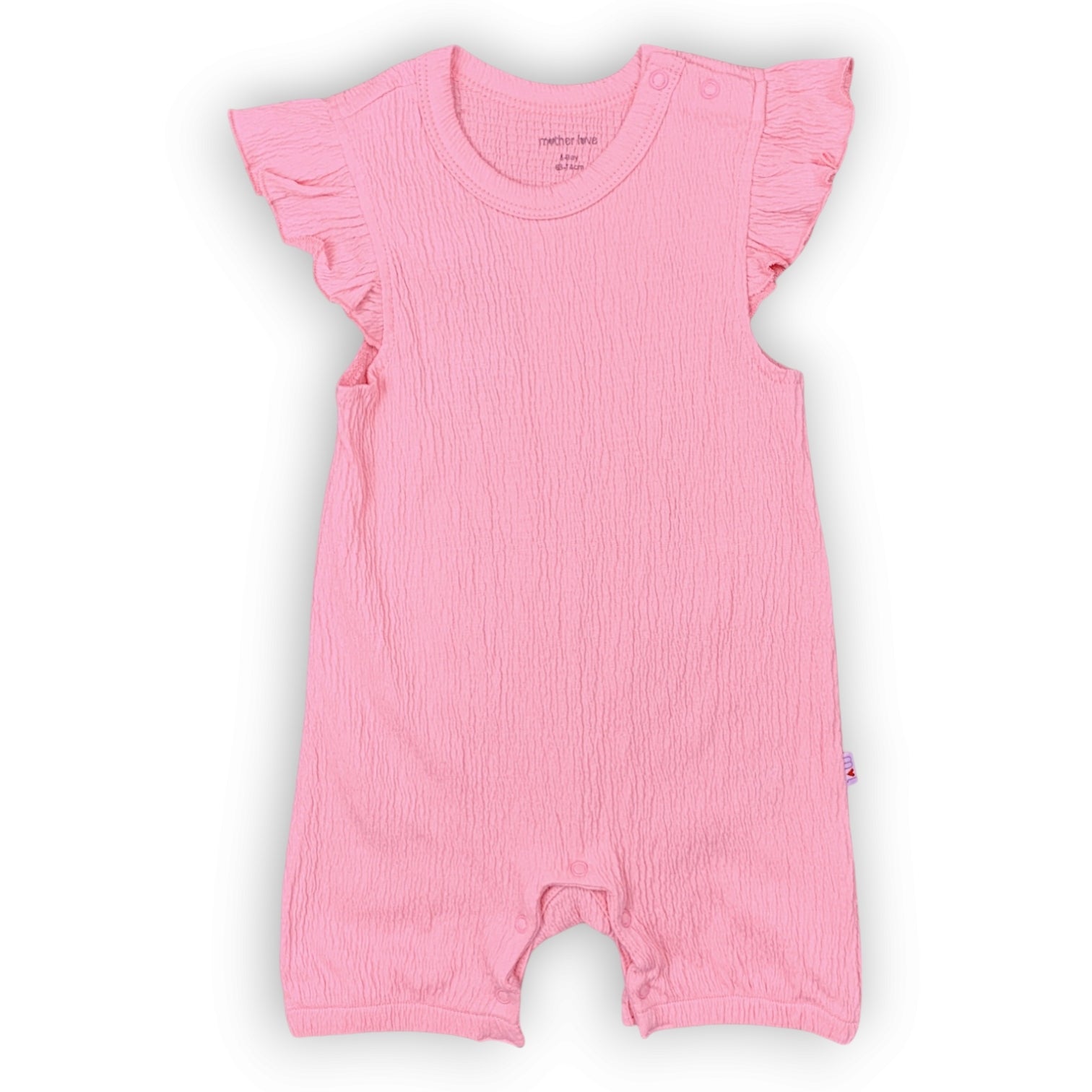 ML391 Organic Cotton Pink Crinkle Romper