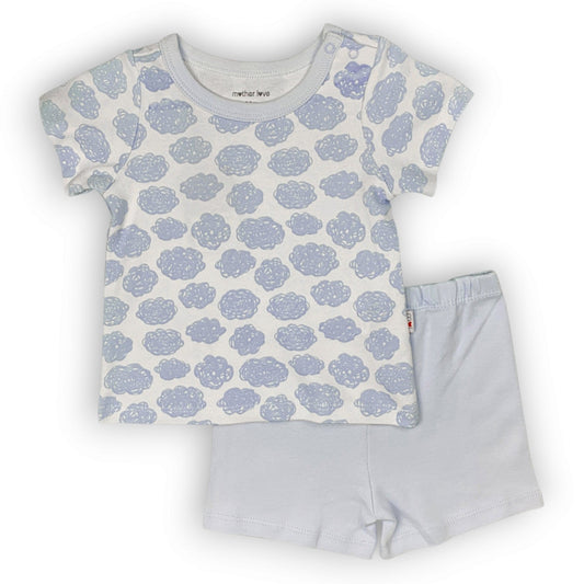 ML398 Organic Cotton Blue Clouds Set 2pcs