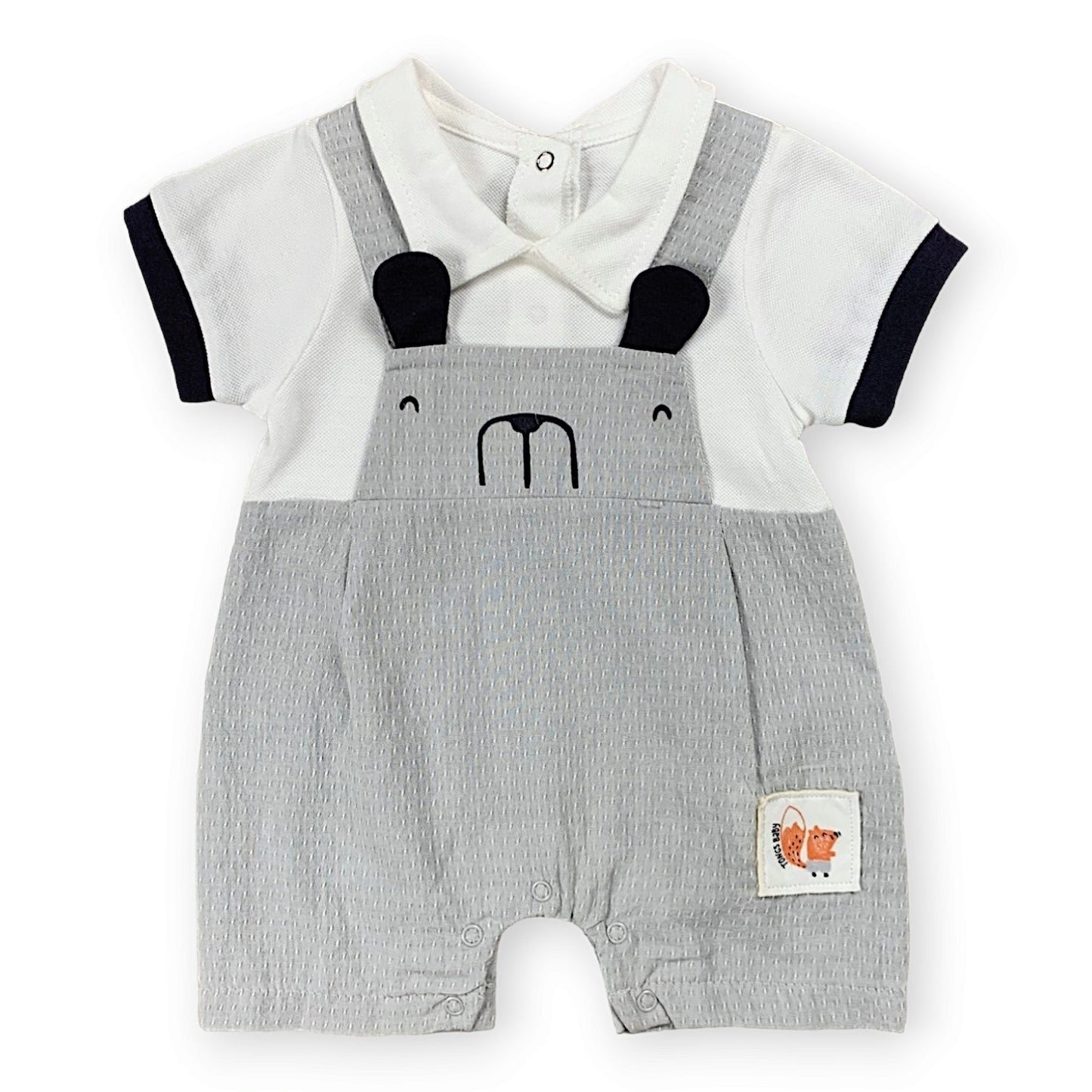 Cute Bear Grey Romper