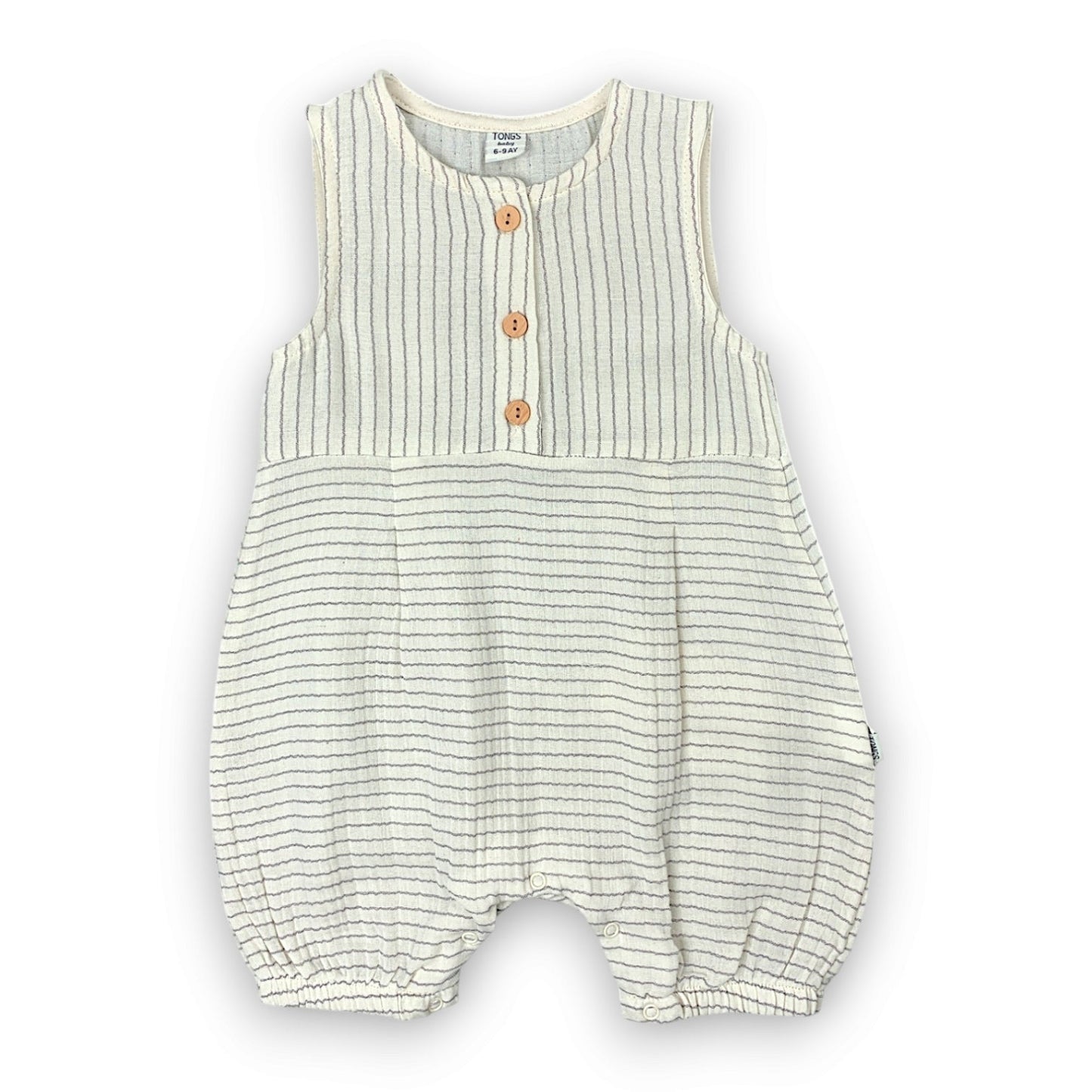 TO266 Romper with Lines Pattern