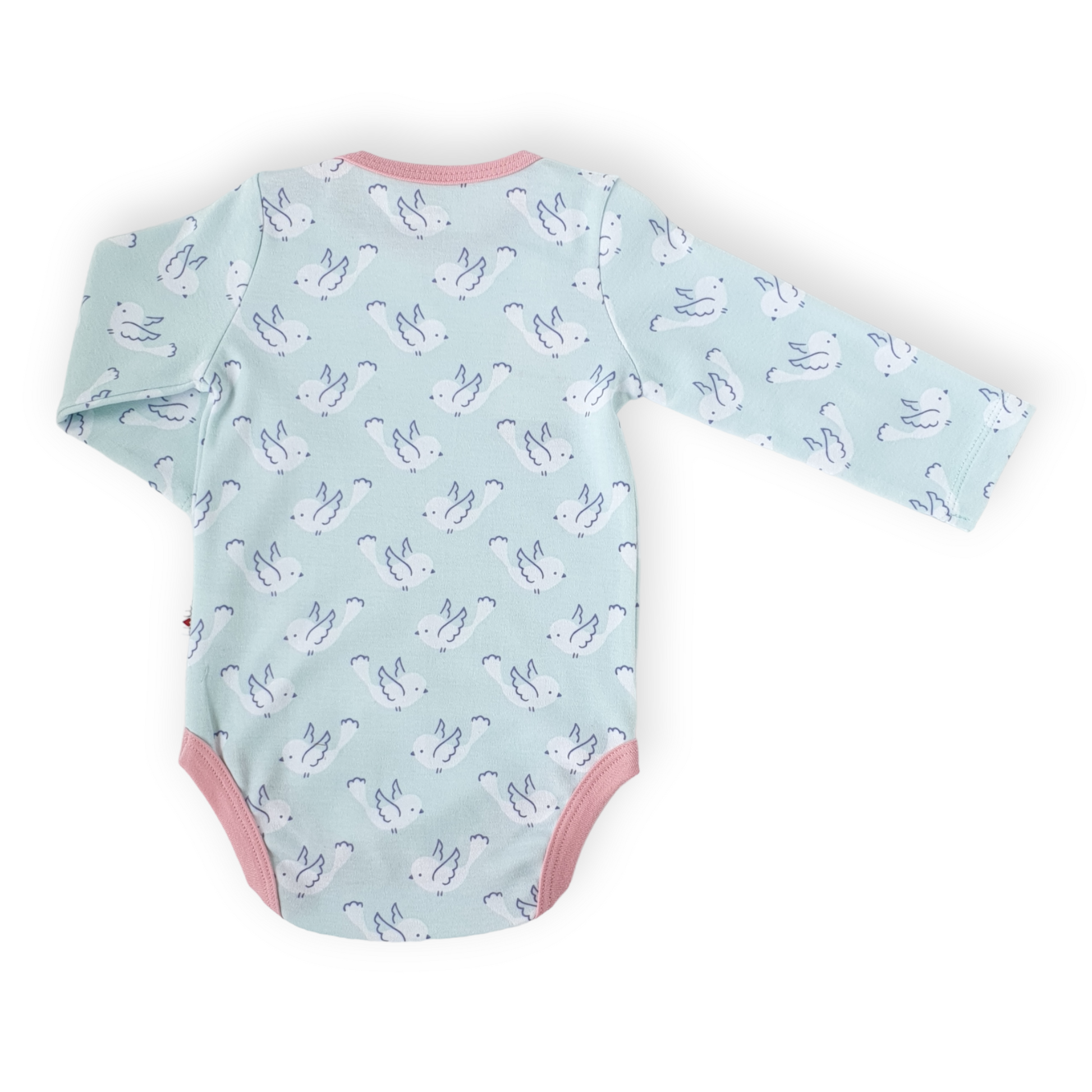 Blue Birds Long Sleeve Body-Birds, Blue, Body, Bodysuit, Catgirl, Creeper, Girl, Long Sleeve, Onesie, Pink, SS23-Mother Love-[Too Twee]-[Tootwee]-[baby]-[newborn]-[clothes]-[essentials]-[toys]-[Lebanon]