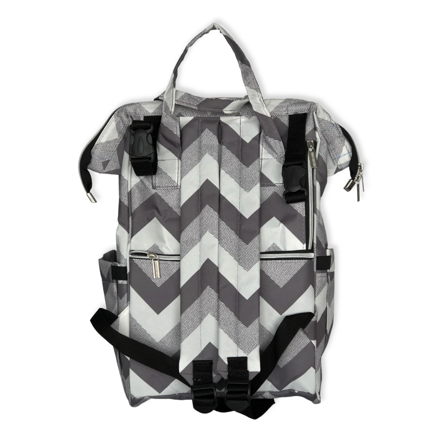 Grey Zigzag Pattern Mommy Bag-Bag, Bags, catbabygear, catbag, Changing, Diapers, Grey, Maternity, Nappy, Nursery, Travel-Safe Line-[Too Twee]-[Tootwee]-[baby]-[newborn]-[clothes]-[essentials]-[toys]-[Lebanon]