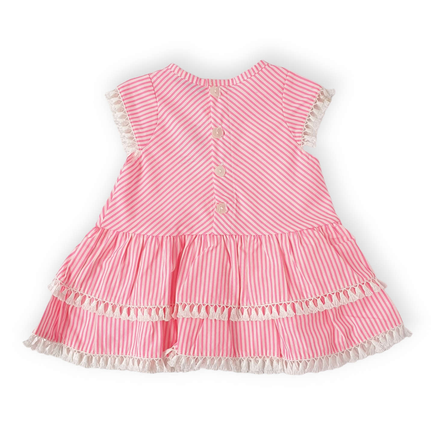 Striped Pink Summer Dress-Catgirl, Dress, Girl, Pink, Sleeveless, SS23-Veo-[Too Twee]-[Tootwee]-[baby]-[newborn]-[clothes]-[essentials]-[toys]-[Lebanon]